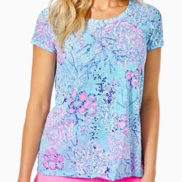 Lilly Pulitzer Tops - LILLY PULITZER NWT Blue Ibiza Now You Sea Me WOMAN TOP XL